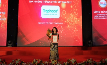 Traphaco vinh dự lần thứ 2 liên tiếp là công ty uy tín nhất ngành dược Việt Nam