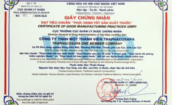 Nhà máy thứ 4 của Traphaco được cấp chứng nhận GMP-WHO