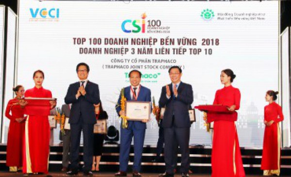 Traphaco đạt Top 10 Doanh nghiệp bền vững trong ba năm liên tiếp