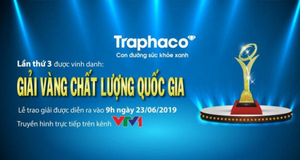 Traphaco lần thứ ba đạt giải Vàng Chất lượng Quốc Gia