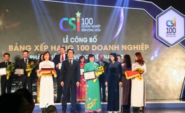 Traphaco được vinh danh Top 10 doanh nghiệp bền vững Việt Nam 2016